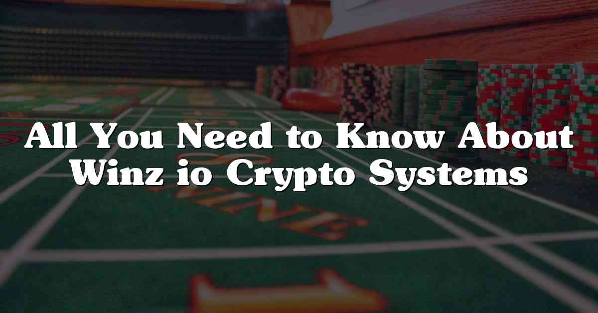 All You Need to Know About Winz io Crypto Systems